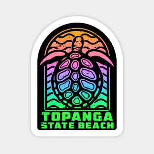 Topanga State Beach California Sea Turtle Park Sticker